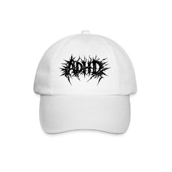 adhd_kaos - Baseballkappe - Weiß/Weiß - Vorne