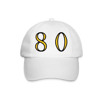 80. 80 YEARS. 80th ANNIVERSARY. 80 YEARS ANNIVERSARY. - Baseball Cap - white/white - Front
