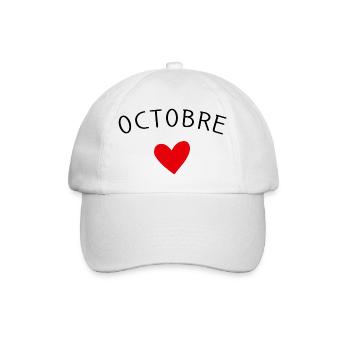 Future maman Octobre – Bébé en route ❤️ - Casquette classique - blanc/blanc - Devant