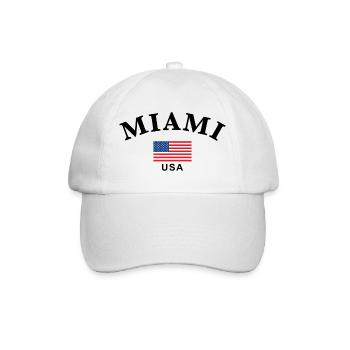 Miami, USA - Baseballkappe - Weiß/Weiß - Vorne