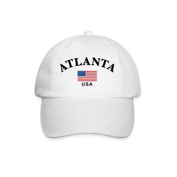 Atlanta, USA - Baseballkappe - Weiß/Weiß - Vorne