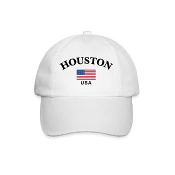 Houston, USA - Baseballkappe - Weiß/Weiß - Vorne