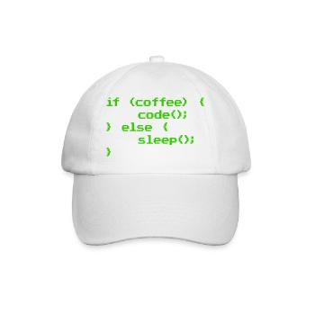 No Coffee No Code Programmer Computer Scientist - Baseball Cap - white/white - Front