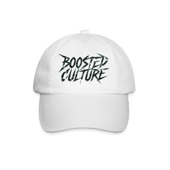 Boosted Culture for Tuning Fans sticker shirt - Baseball Cap - white/white - Front