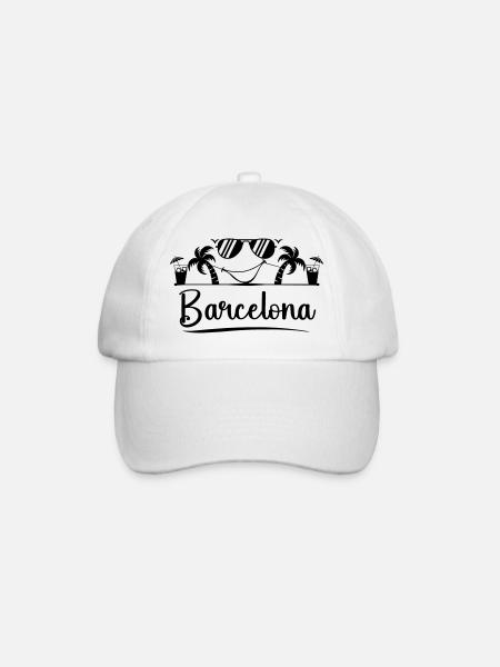 Barcelona - Baseballkappe - Weiß/Weiß