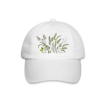 Blumen - Baseballkappe - Weiß/Weiß - Vorne