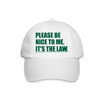Funny Sarcastic Sarcasm College University School  - Baseball Cap - white/white - Front