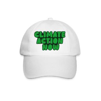 climate action now - Baseball Cap - white/white - Front