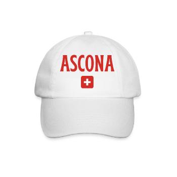 Ascona Switzerland Flag - Baseball Cap - white/white - Front