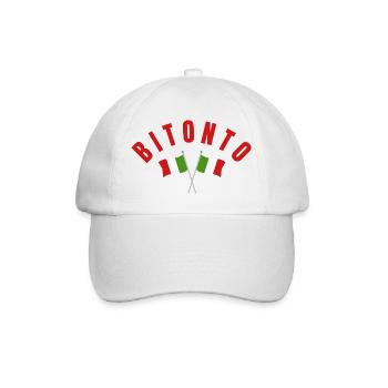 Bitonto Crossed Italian Flags  - Baseball Cap - white/white - Front