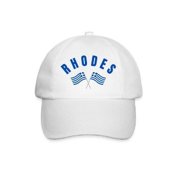 Drapeaux grecs de Rhodes croisés - Casquette classique - blanc/blanc - Devant