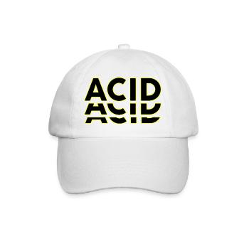 Acid Techno Amelie Hard Dark Beats - Baseball Cap - white/white - Front