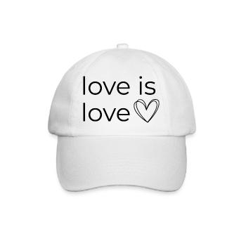 Love is Love - Design with Heart - Baseball Cap - white/white - Front