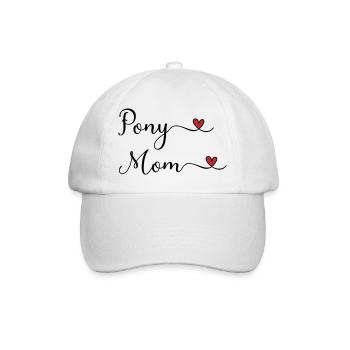 Pony Mama - Baseballkappe - Weiß/Weiß - Vorne