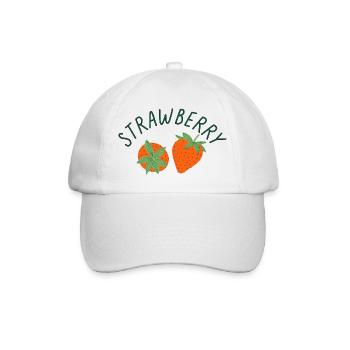 Cute Strawberry Shirt Fresh Summer Fruit Aesthetic - Baseball Cap - white/white - Front