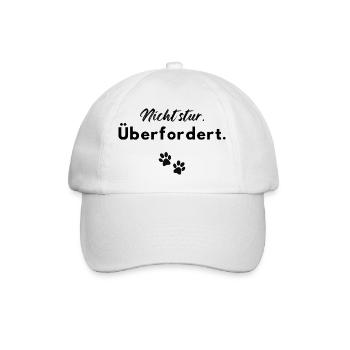 Nicht stur - überfordert - Baseballkappe - Weiß/Weiß - Vorne