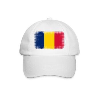 Land Tschad - Baseballkappe - Weiß/Weiß - Vorne