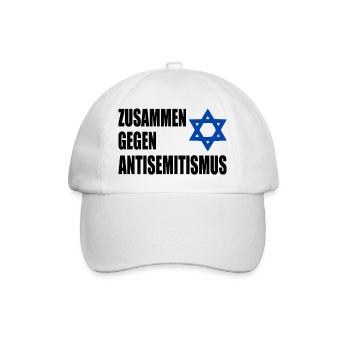 zusammen gegen antisemitism - Baseballkappe - Weiß/Weiß - Vorne