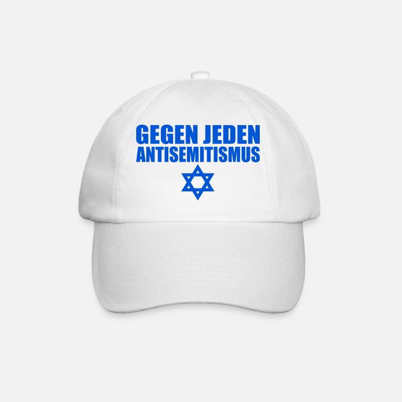 Gegen jeden Antisemitismus - Baseballkappe - Weiß/Weiß