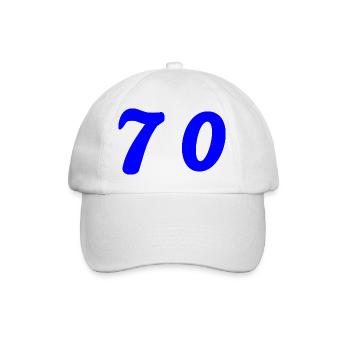70. 70 ANS. 70e ANNIVERSAIRE. ANNIVERSAIRE 70 ANS. - Casquette classique - blanc/blanc - Devant
