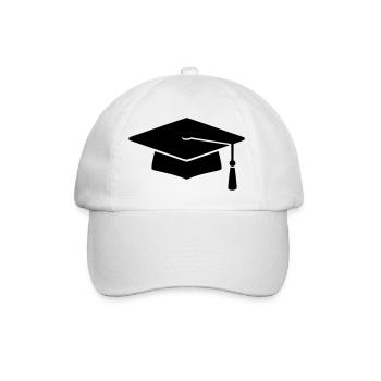 Doktorhut Abschluss Silhouette - Baseballkappe - Weiß/Weiß - Vorne