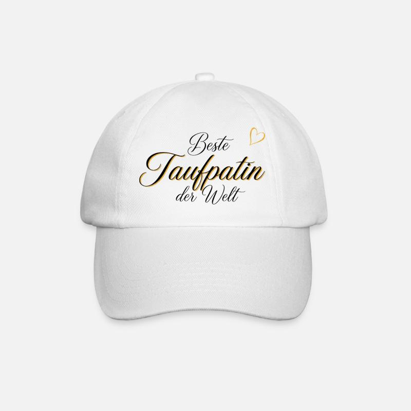 Edles Geschenk für die Taufpatin - Baseballkappe - Weiß/Weiß