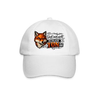 Fuchs freches Statement - Baseballkappe - Weiß/Weiß - Vorne