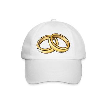 Wedding Wedding Rings - Baseball Cap - white/white - Front