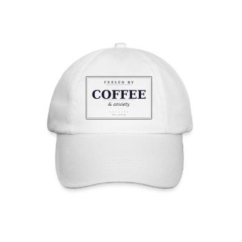 Alimenté par le café et l’anxiété - Casquette classique - blanc/blanc - Devant