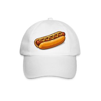 Comic de hot-dogs joyeux - Casquette classique - blanc/blanc - Devant