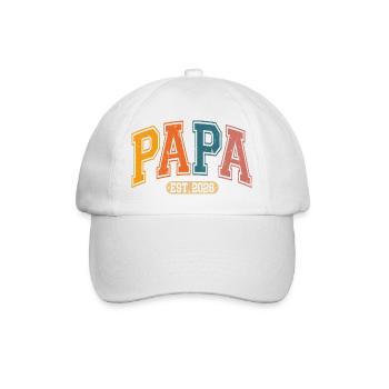 Papa 2026 - Baseballkappe - Weiß/Weiß - Vorne