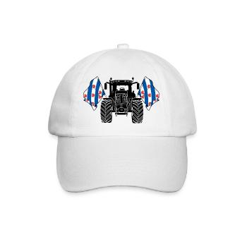 Friesland_Tractor_Pride - Baseballkappe - Weiß/Weiß - Vorne