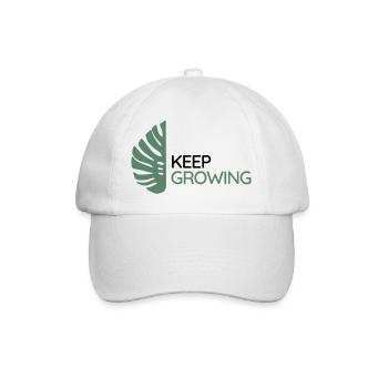 Monstera - Keep Growing - Baseball Cap - white/white - Front