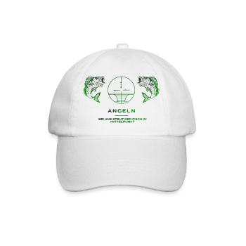 Angeln Logo Angler Shirt - Baseballkappe - Weiß/Weiß - Vorne