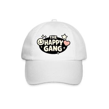 The Happy Gang Fröhliche Typo Illustration - Baseball Cap - white/white - Front