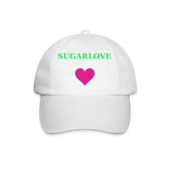 SUGARLOVE Heart Banner Neon-Green - Baseball Cap - white/white - Front