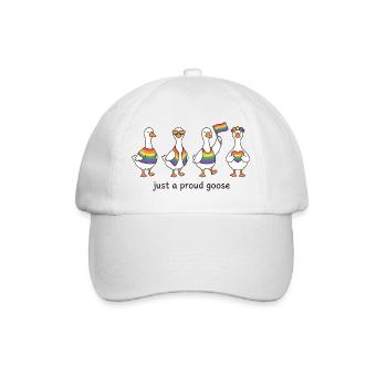 Pride Month LGBTQ - Just a Proud Goose - Baseball Cap - white/white - Front