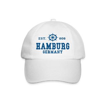 Hamburg Norddeutschland Norden - Baseballkappe - Weiß/Weiß - Vorne