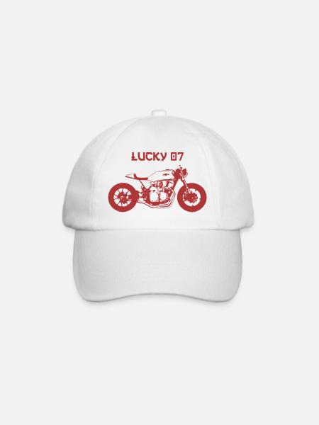 Lucky 07 Street Racer – Custom Café Racer - Baseball Cap - white/white