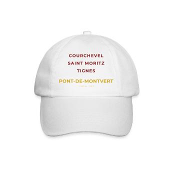 Pont de Montvert Lozère -Courchevel - Saint Moritz - Casquette classique - blanc/blanc - Devant
