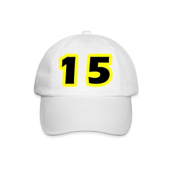 Symbole numérique 15 - Casquette classique - blanc/blanc - Devant