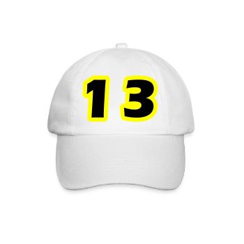 Symbole numérique 13 - Casquette classique - blanc/blanc - Devant
