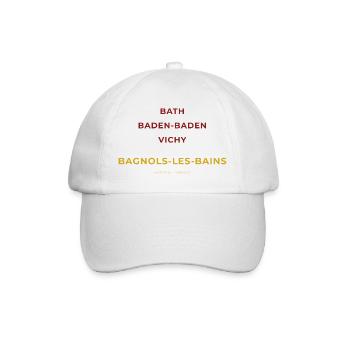 Bagnols-les-Bains Lozère - Bath - Baden-Baden - Casquette classique - blanc/blanc - Devant
