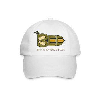 BEE – Occupé est un mot fort - Casquette classique - blanc/blanc - Devant