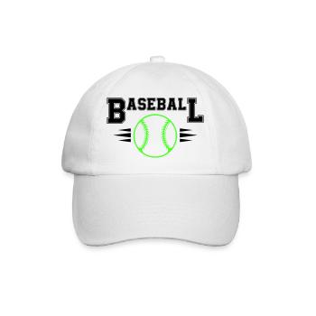 Balle de baseball néon avec points illuminés - Casquette classique - blanc/blanc - Devant
