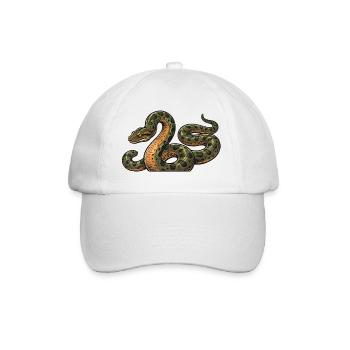 Retro-Anakonda - Baseballkappe - Weiß/Weiß - Vorne