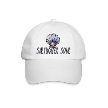 Salzwasser-Seelenmuschel-Kunst - Baseballkappe - Weiß/Weiß - Vorne