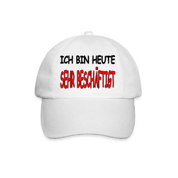 Beschäftigt - Baseballkappe - Weiß/Weiß - Vorne
