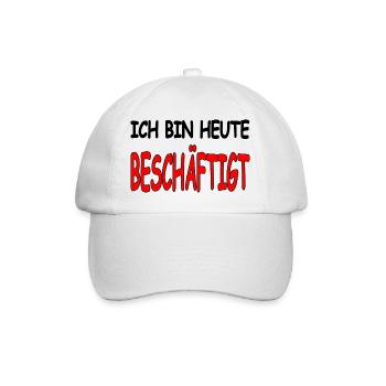 Beschäftigt - Baseballkappe - Weiß/Weiß - Vorne