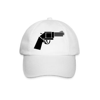 Vintage Revolver – Western Illustration - Baseball Cap - white/white - Front
